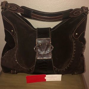 Authentic Valentino Suede Hobo purse with studs